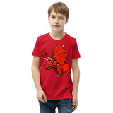 Monster Triceratops Youth Short Sleeve T-Shirt