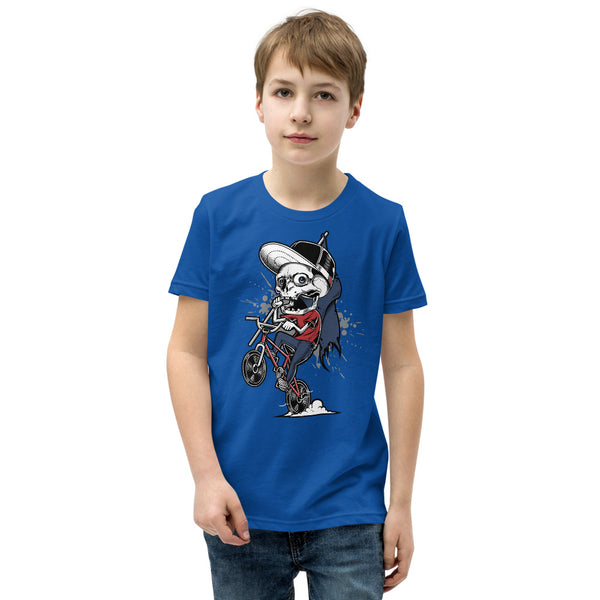 Skull Biker Youth Short Sleeve T-Shirt